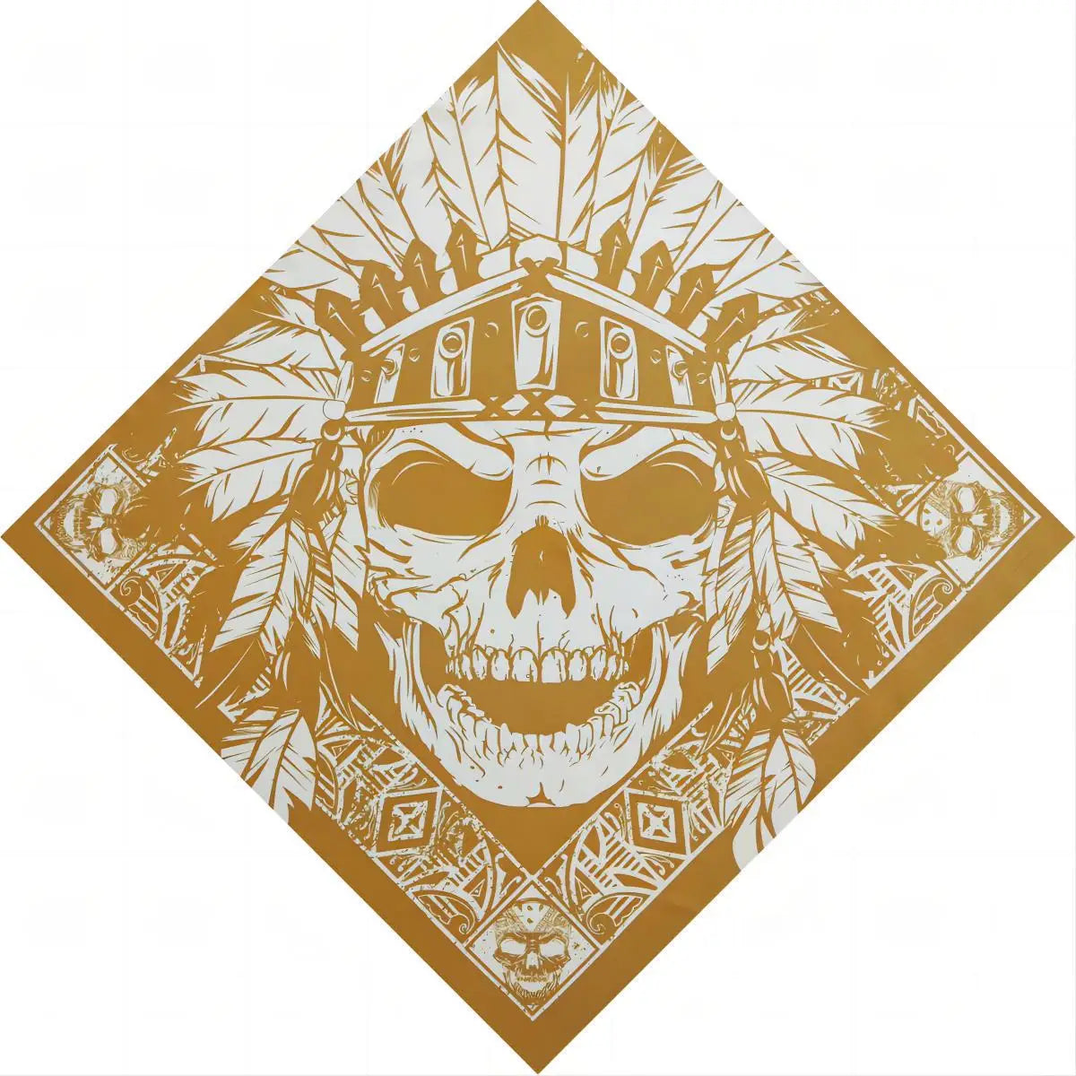 Bandana Cuadrada Algodón 100% con Calaveras Paisley