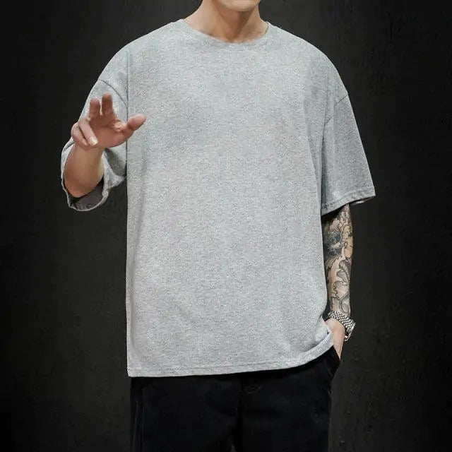 Camiseta Lisa de Hombre Oversize - High Trend Coture