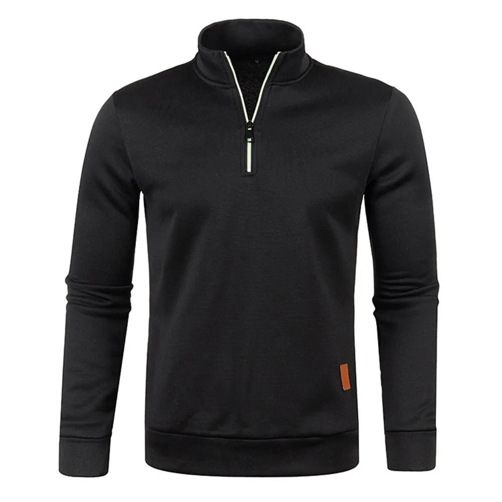 Jersey para Hombre con Media Cremallera de Cuello Alto
