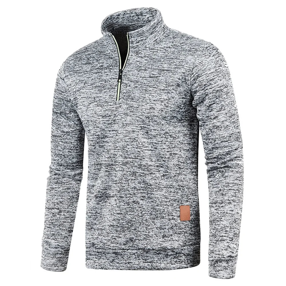 Jersey para Hombre con Media Cremallera de Cuello Alto