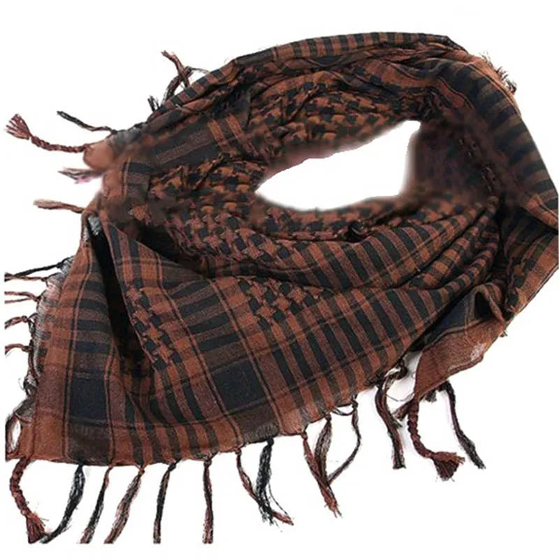 Pañuelo Árabe Táctico Ligero Unisex Bufanda Estilo Keffiyeh Primavera-Verano