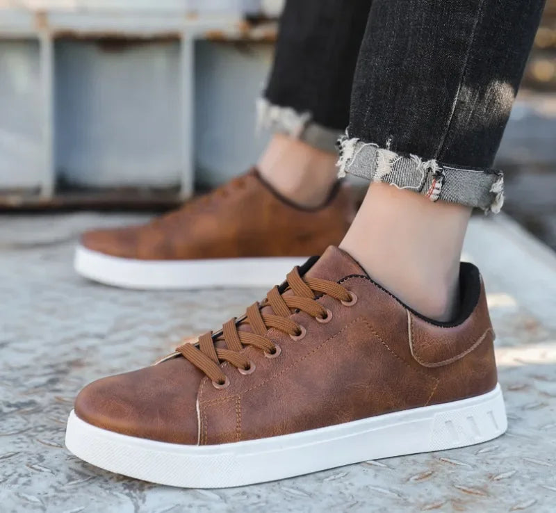 Zapatillas de Vestir de Cuero para Hombre Casual Estilo Británico