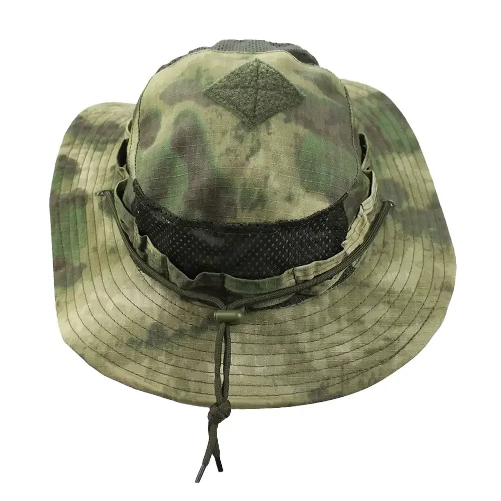 Gorra Boonie Táctica Camuflaje para Hombre con Ala Ancha y Protección Solar