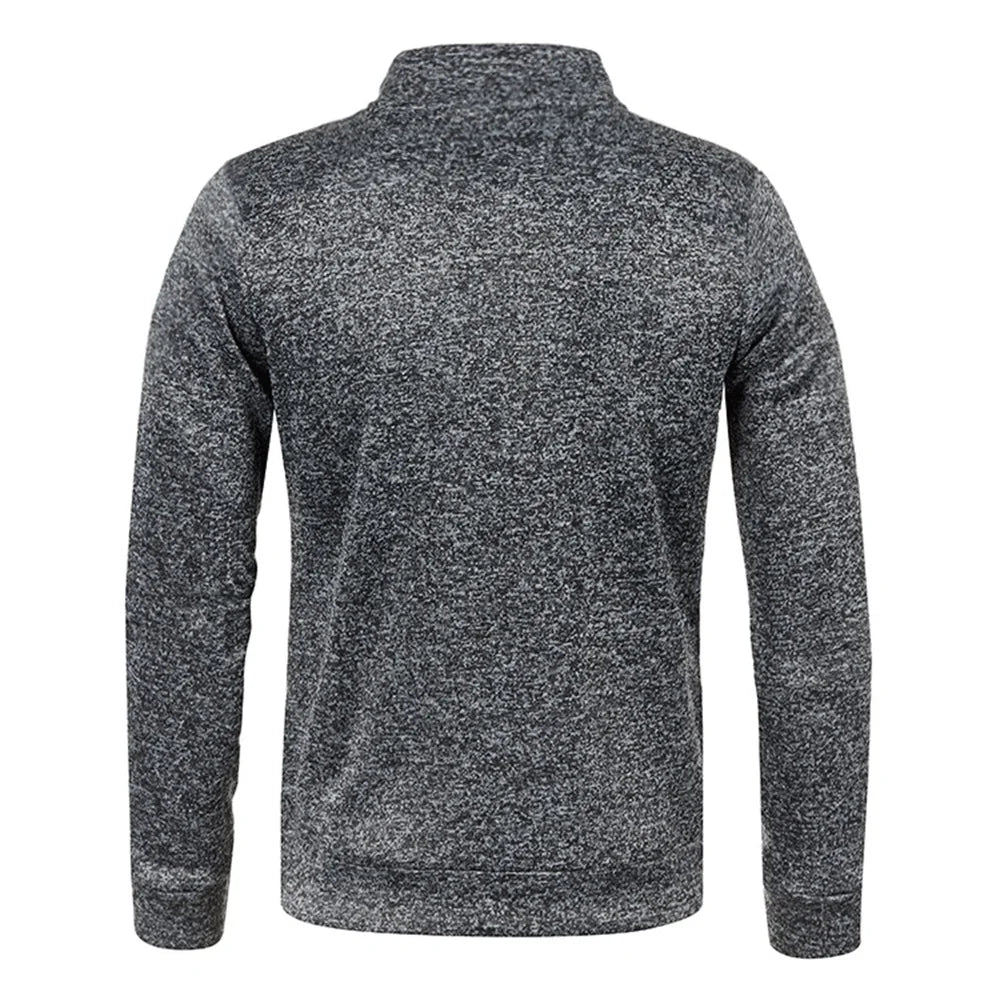 Jersey para Hombre con Media Cremallera de Cuello Alto