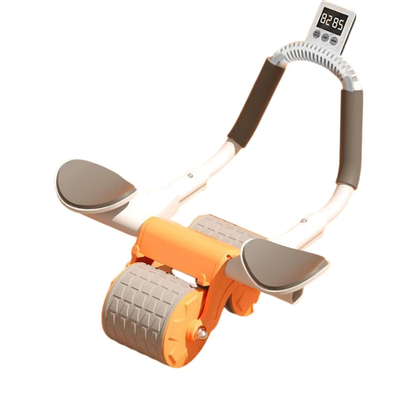 Rueda Abdominal con Display y Soportes para Codos y Teléfono Móvil
