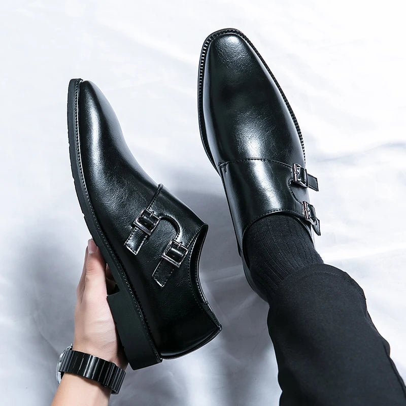 Zapatos Oxford para Hombre de Doble Correa con Hebillas
