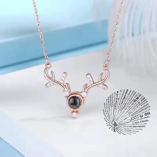 Projection Necklace 100 Languages I Love You Pendant Jewelry - High Trend Coture