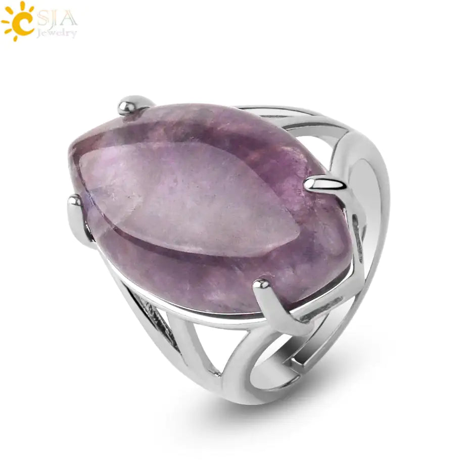 Natural Crystal Rings - High Trend Coture