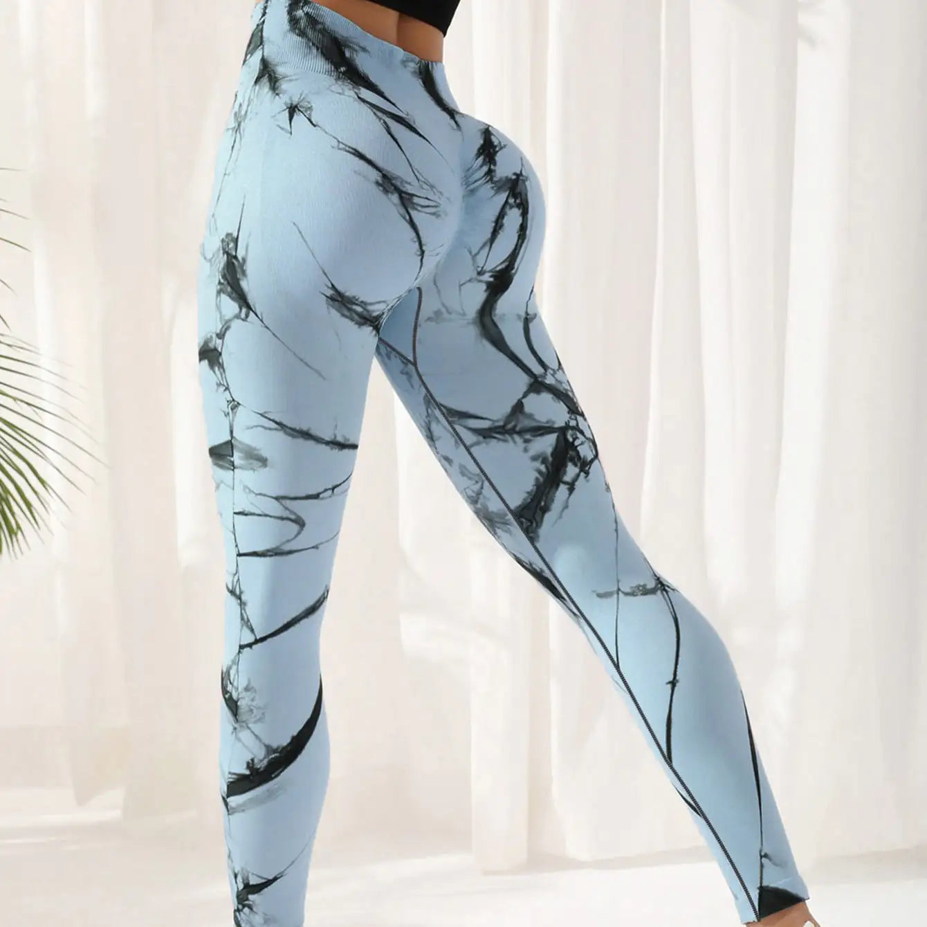 Leggings de Yoga Tie-Dye de Cintura Alta - High Trend Coture