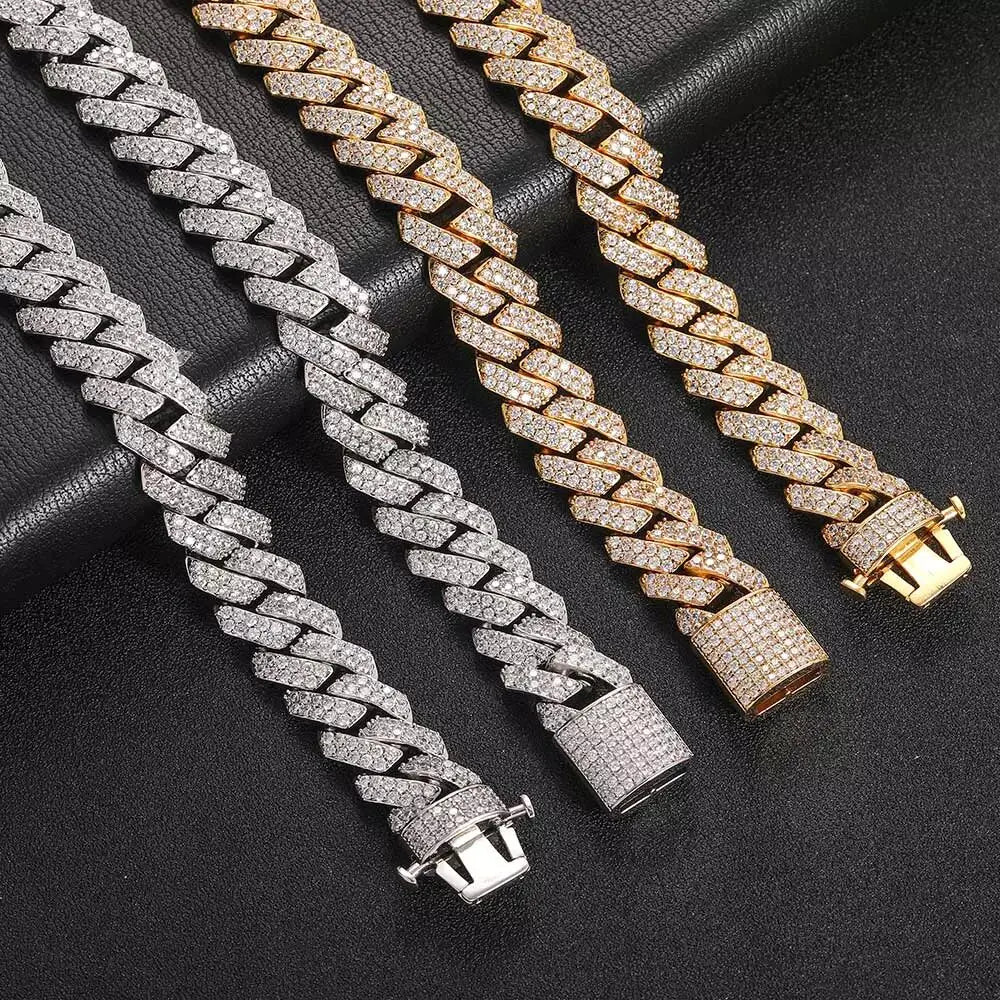 Gold Plated Iced Out Chain for Men and Women Cuban Chain Necklace - High Trend Coture
