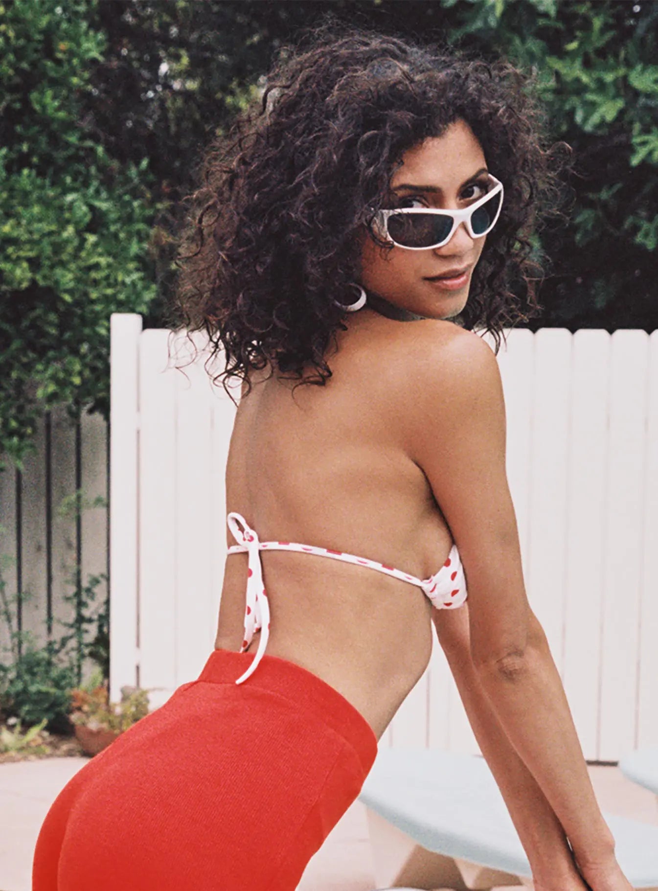Bikini Triangular con Estampado de Lunares - High Trend Coture