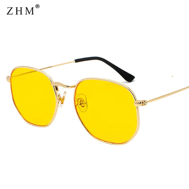 Metal Frame Pilot Mirror Sunglasses - High Trend Coture