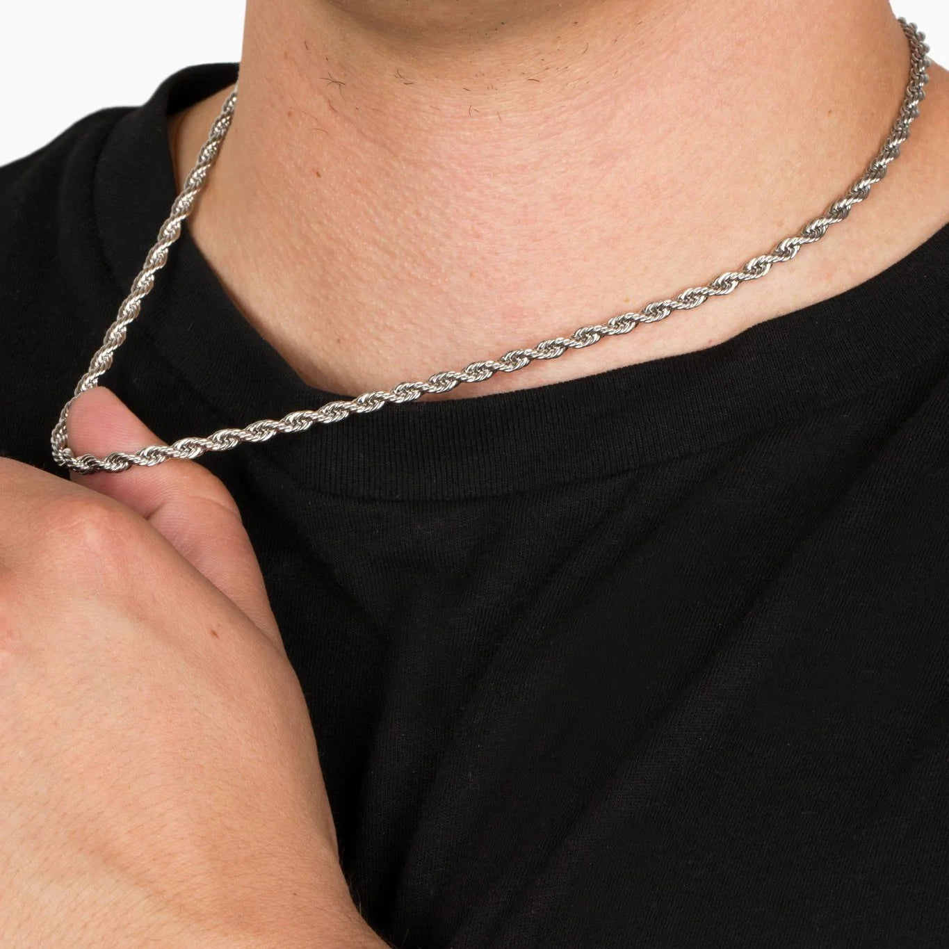 Gold Plated 5mm Rope Chain Necklace - High Trend Coture