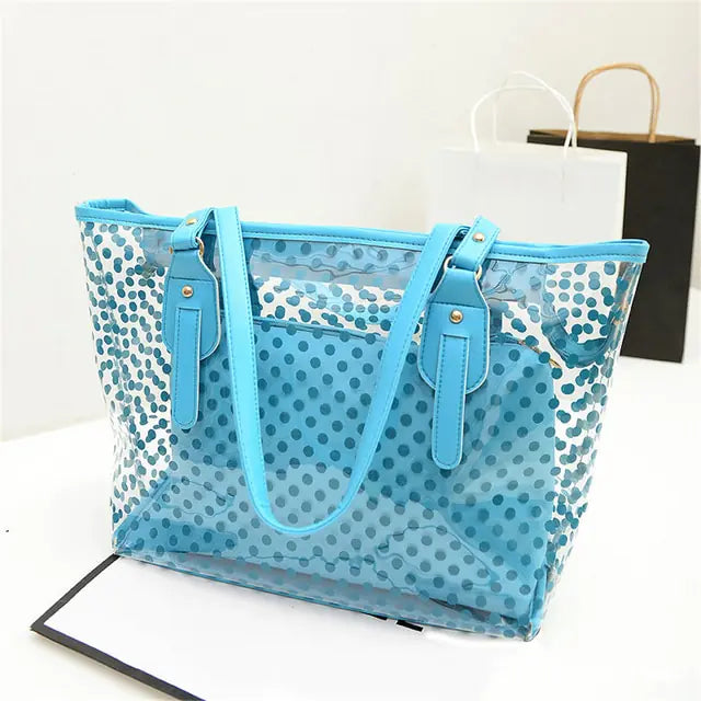 Bolso transparente para mujer con lunares - High Trend Coture
