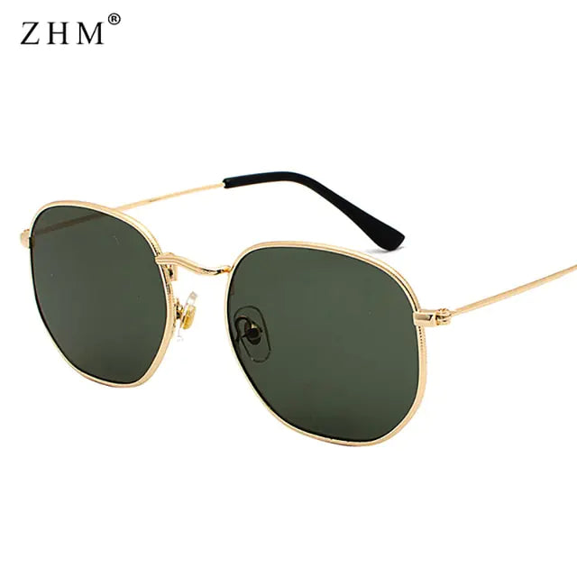 Metal Frame Pilot Mirror Sunglasses - High Trend Coture