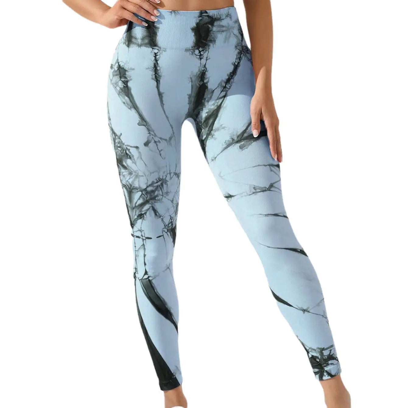 Leggings de Yoga Tie-Dye de Cintura Alta - High Trend Coture