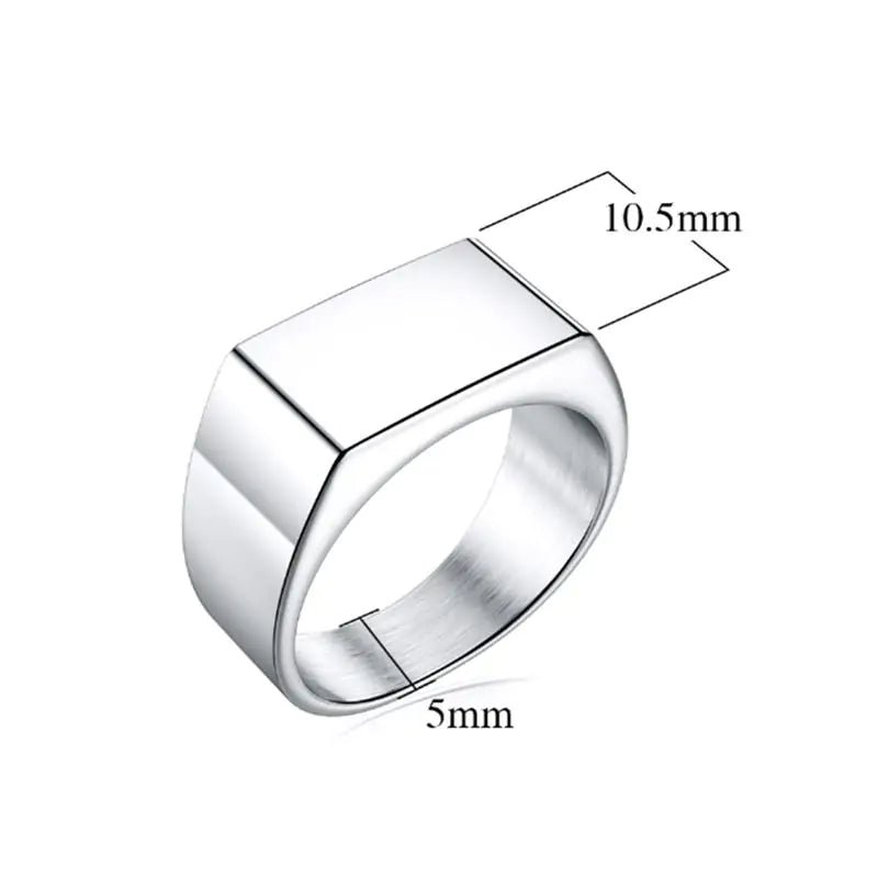 Men's Square Charm Ring - High Trend Coture