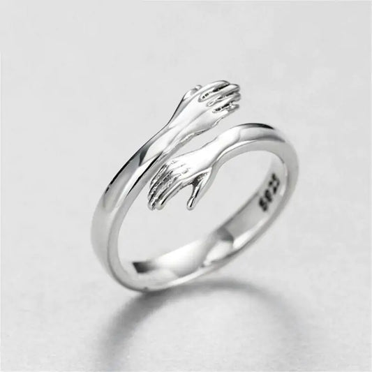Personality Silver Plated Love Hug Rings - High Trend Coture