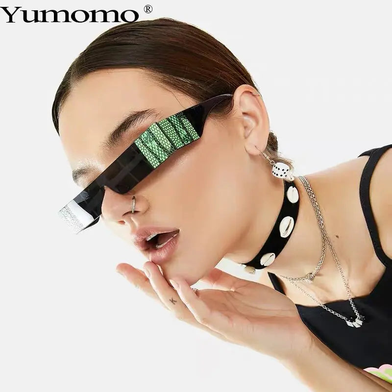Fashion Snake Tattoo Rectangle Sunglasses - High Trend Coture