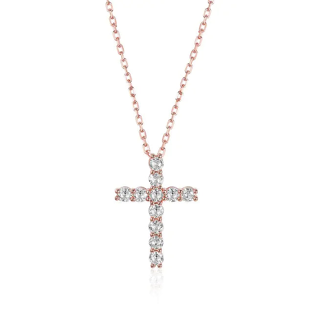 Moissanite Cross Pendants For Women - High Trend Coture