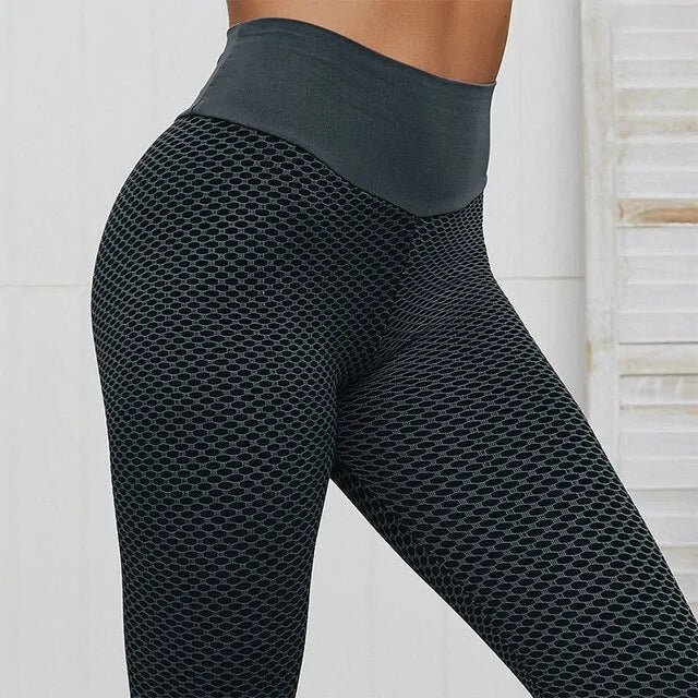 Leggings de Panal de Abeja sin Costuras Push Up - High Trend Coture