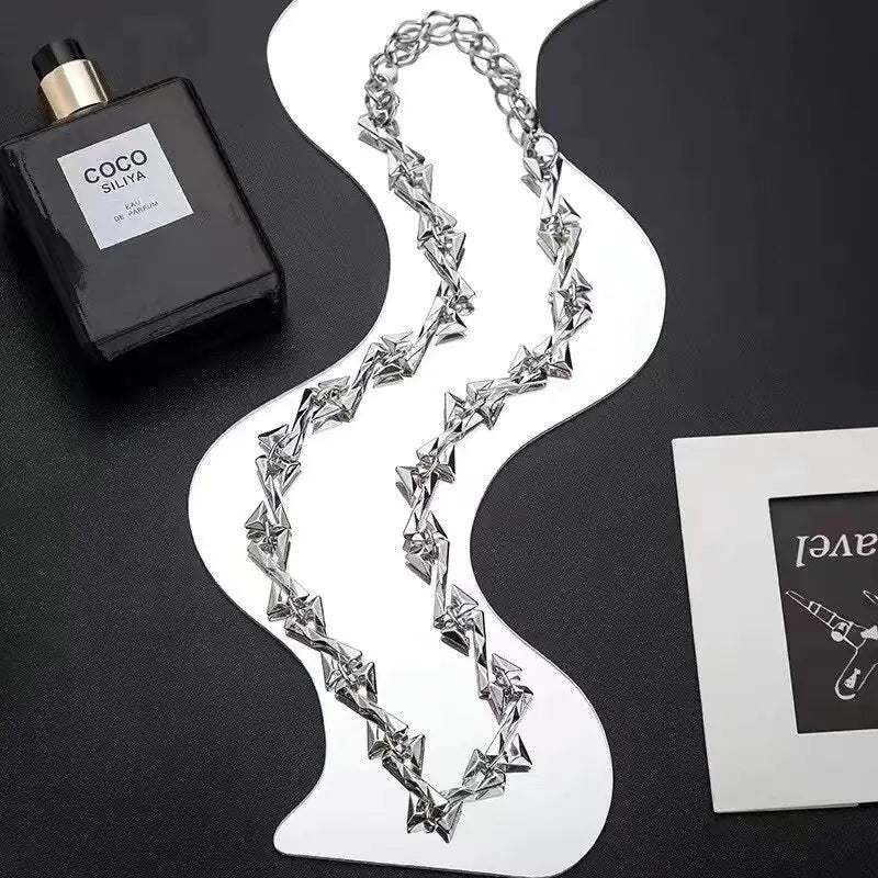 Stainless Steel Z Letter Chain Necklace - High Trend Coture