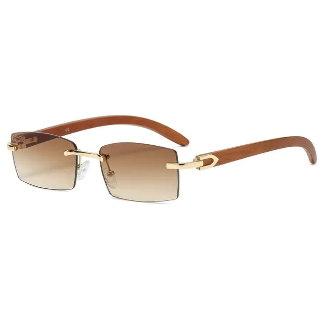 Rectangle Fashion Rimless Sunglasses - High Trend Coture