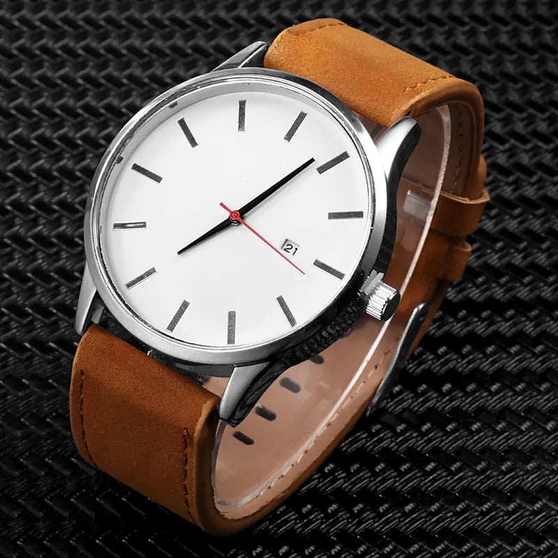 Leather Quartz Watch - High Trend Coture