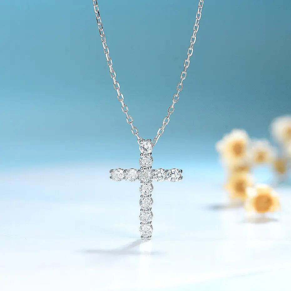 Moissanite Cross Pendants For Women - High Trend Coture