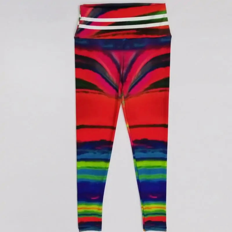 Leggings Multicolor Raimbow Cintura Alta Push Up - High Trend Coture