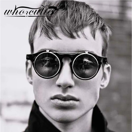 Round Flip Up Sunglasses - High Trend Coture