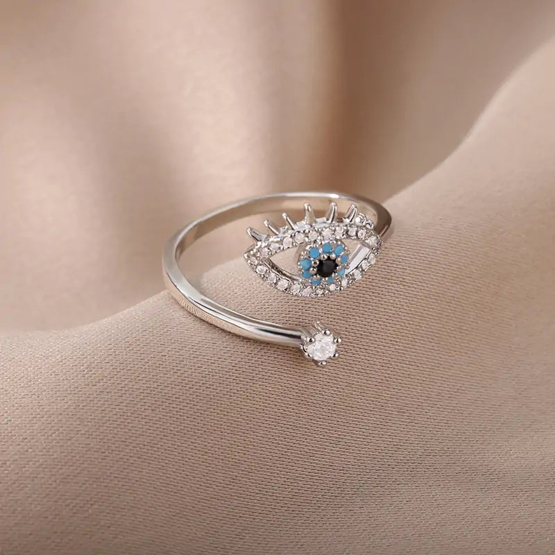 Turkish Blue Evil Eye Rings - High Trend Coture