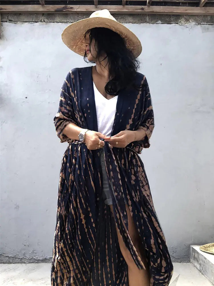 Kimono de Playa Cover Up Estampado - High Trend Coture