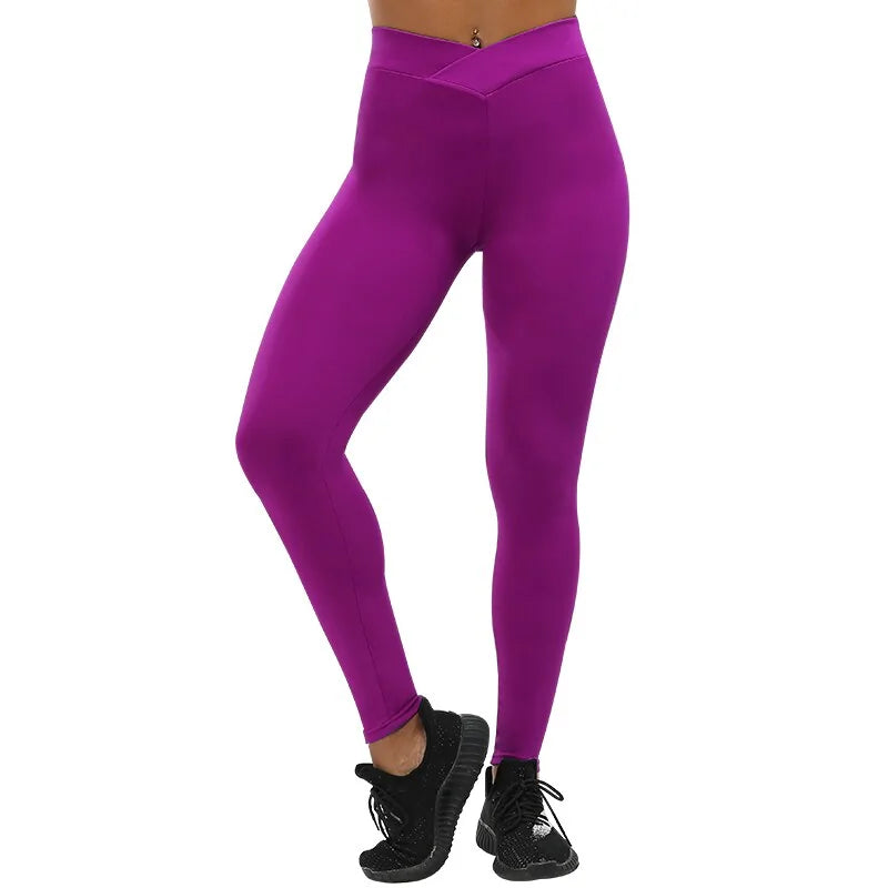 Leggings Deportivos con Cintura Cruzada Mujer - High Trend Coture