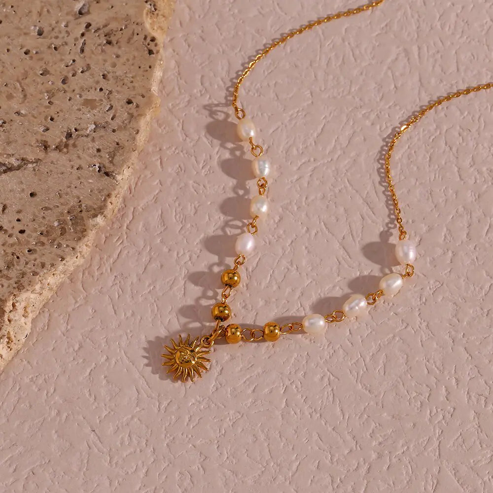 Optimistic Sun Pendant Necklace - High Trend Coture
