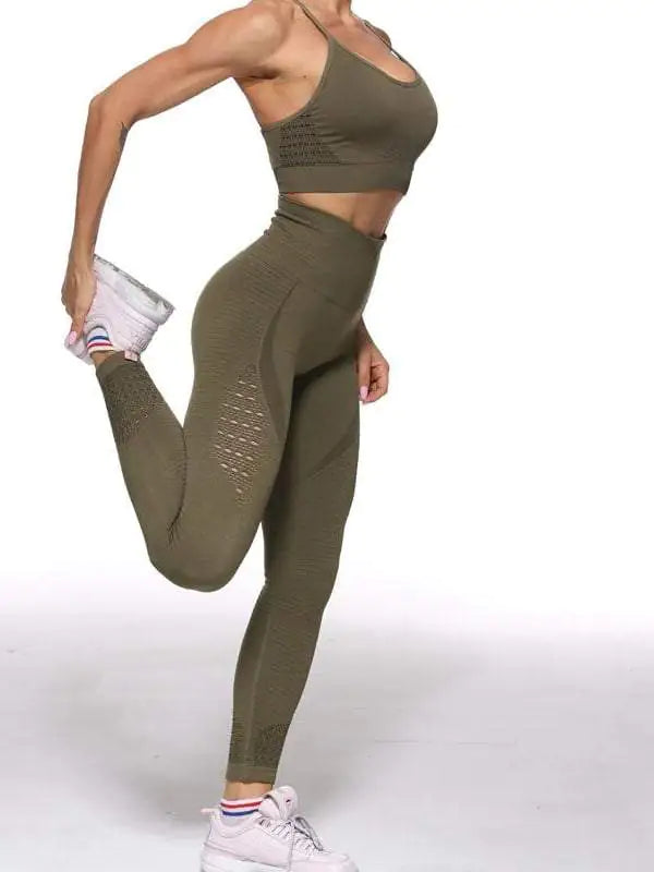 Leggings de Entrenamiento sin Costuras de Compresión - High Trend Coture
