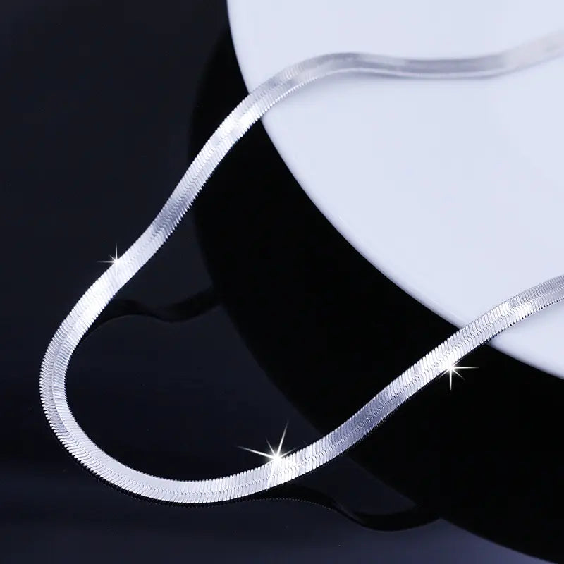 Snake Chain Platinum Plated Men`s Necklaces - High Trend Coture