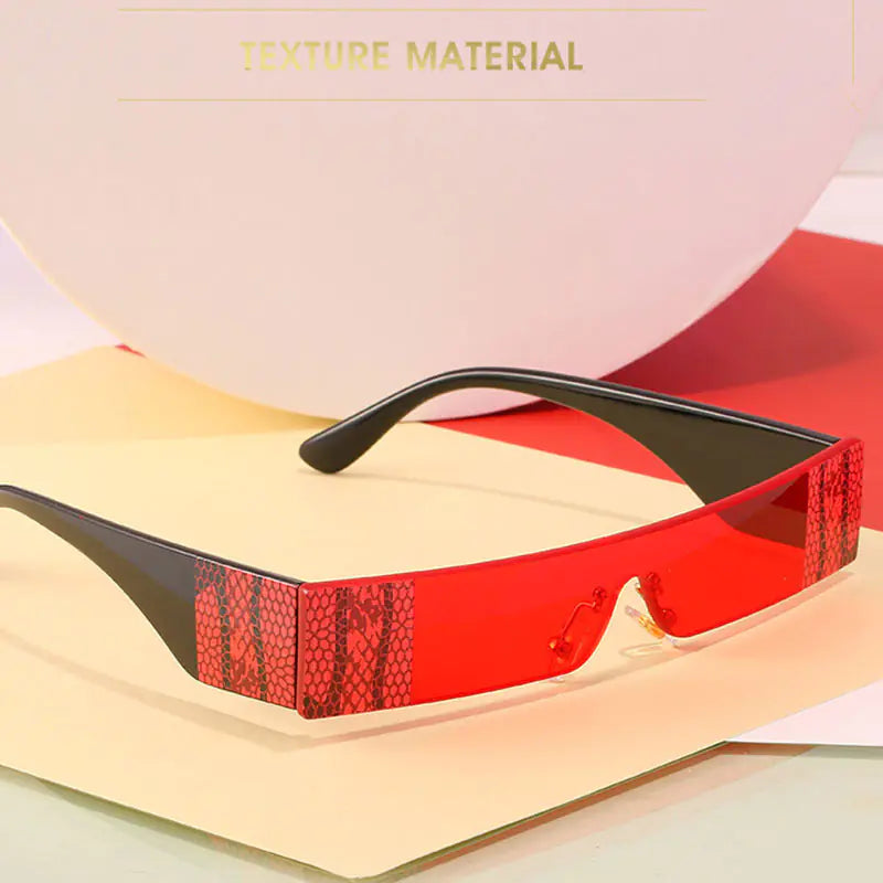 Fashion Snake Tattoo Rectangle Sunglasses - High Trend Coture
