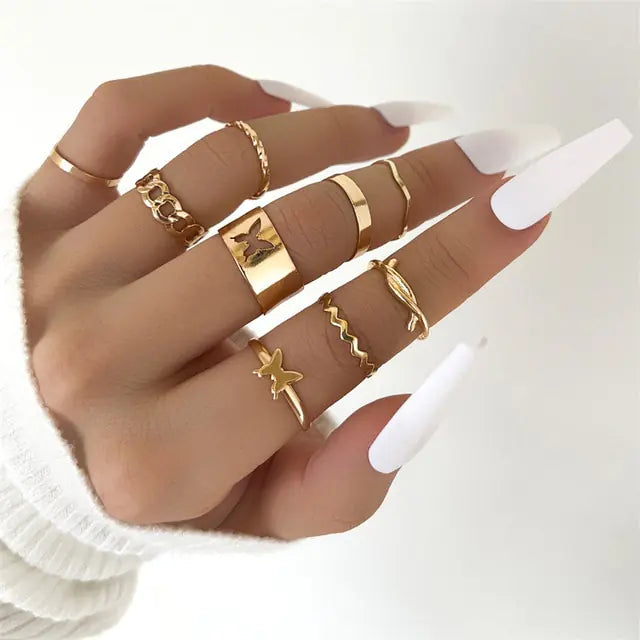 Geometric Infinity Rings Set - High Trend Coture