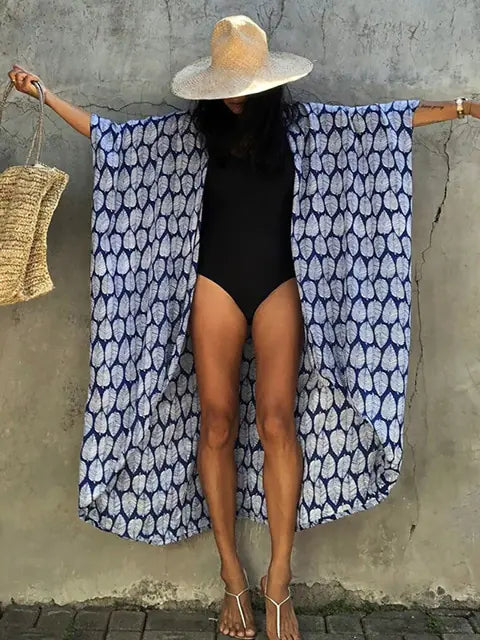 Kimono de Playa Cover Up Estampado - High Trend Coture