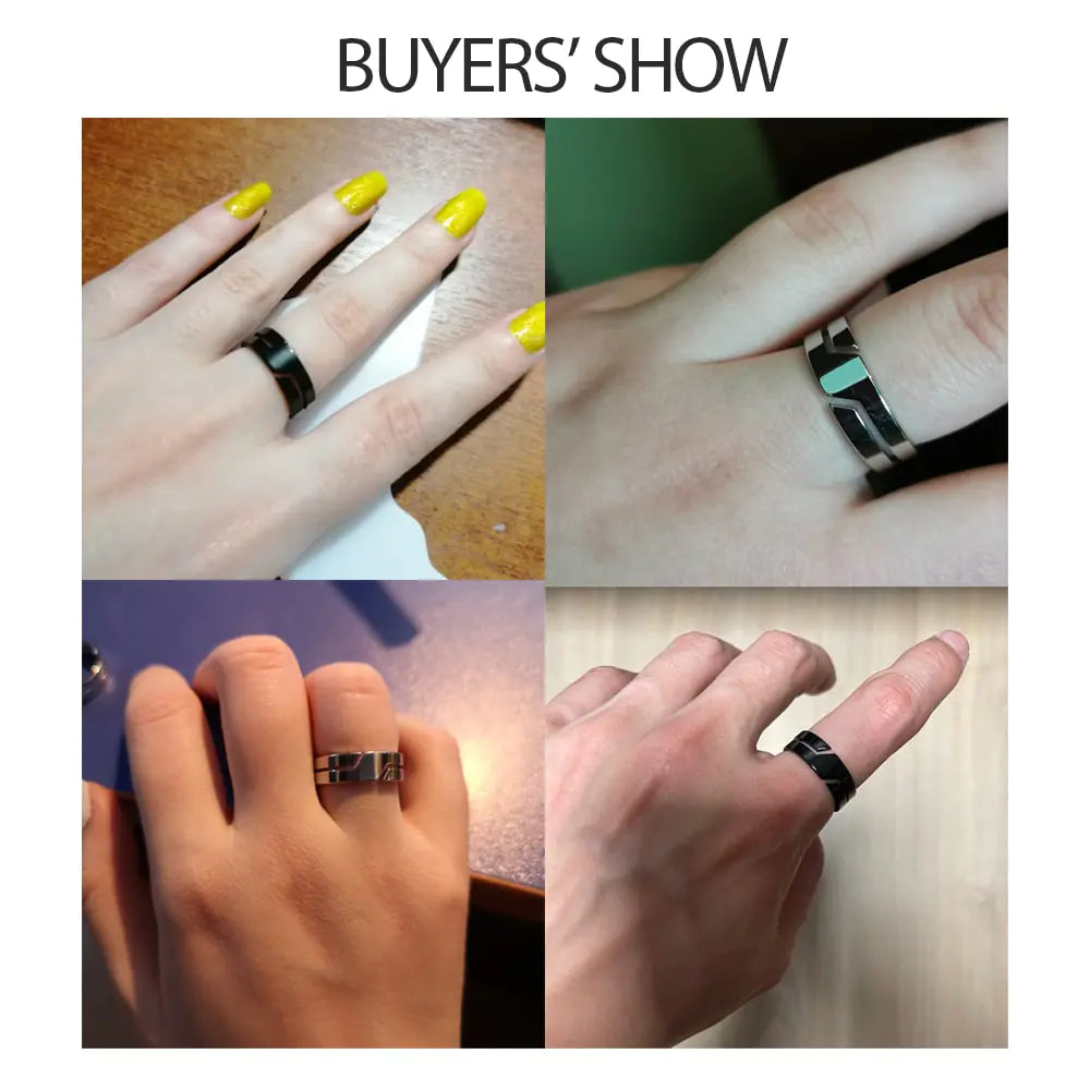 Silver Color Unisex Stainless Rings - High Trend Coture