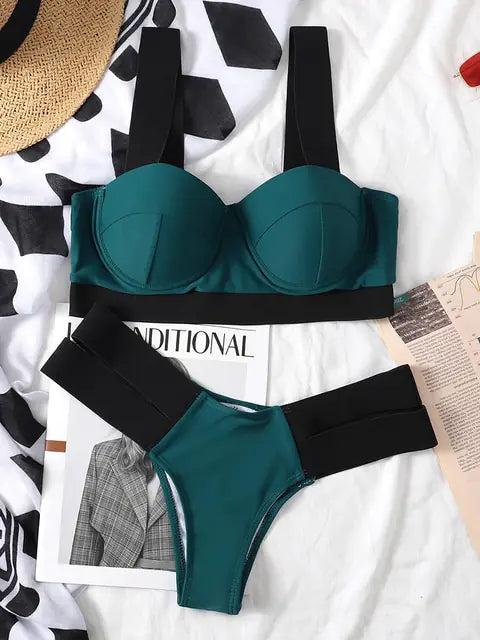 Bikini Patchwork Sexy Diversos Colores - High Trend Coture