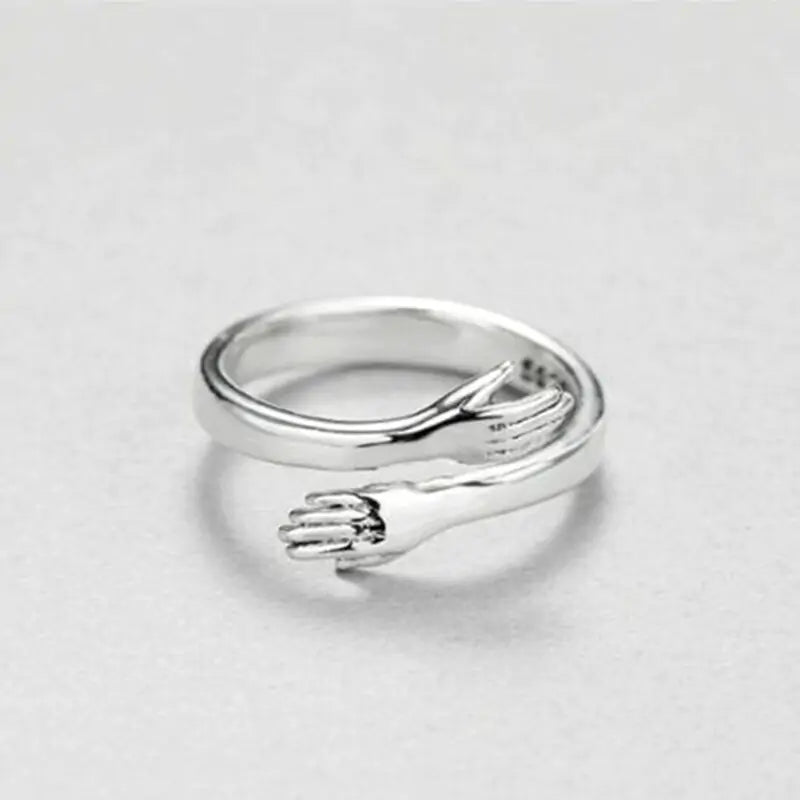 Personality Silver Plated Love Hug Rings - High Trend Coture