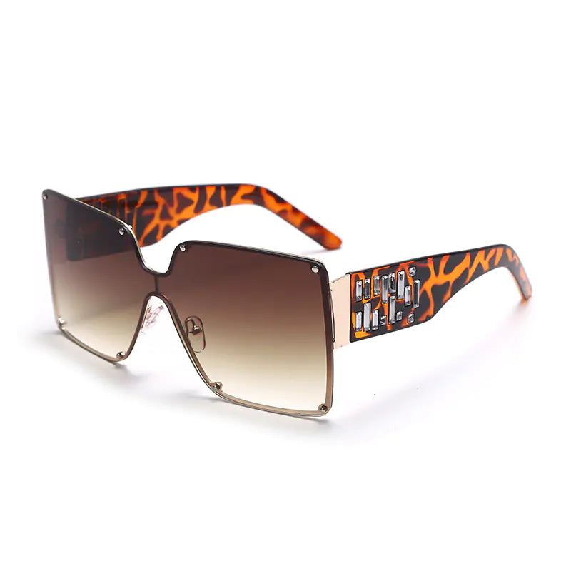 Oversized Rimless Sunglasses - High Trend Coture