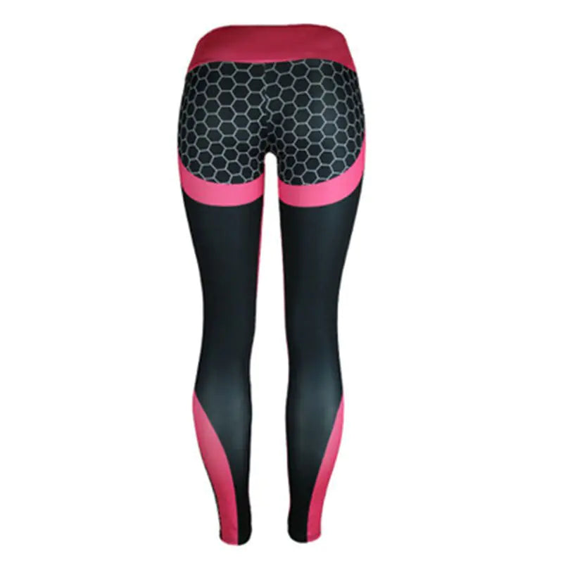 Leggings con Estampado de Panal de Abeja - High Trend Coture