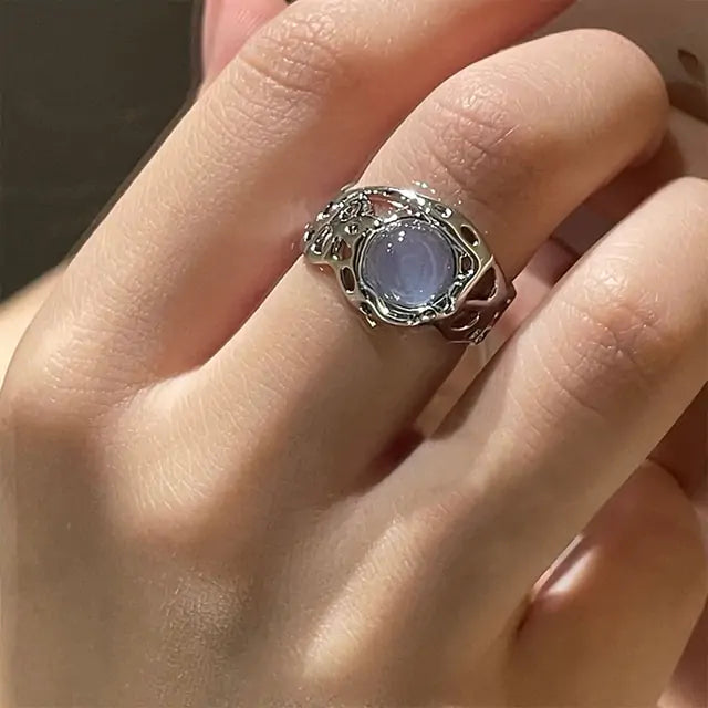 Crystal Opal Star Open Rings - High Trend Coture