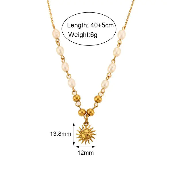 Optimistic Sun Pendant Necklace - High Trend Coture