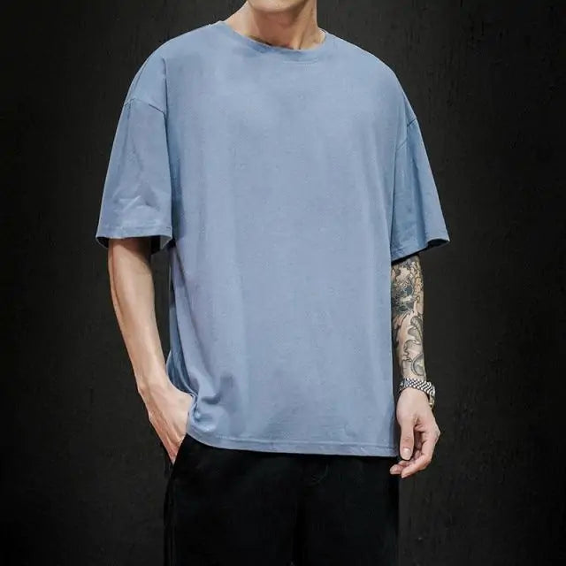 Camiseta Lisa de Hombre Oversize - High Trend Coture