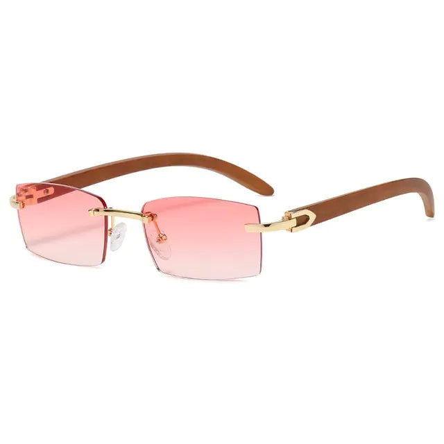 Rectangle Fashion Rimless Sunglasses - High Trend Coture
