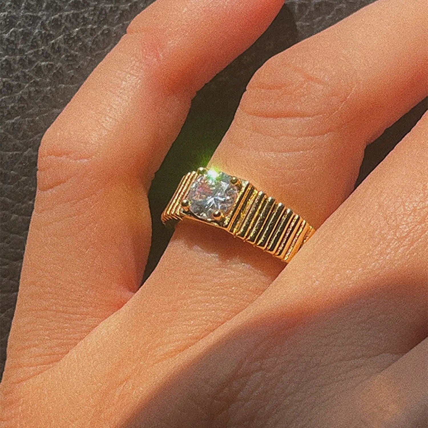 Stacking 18k Gold Rings - High Trend Coture
